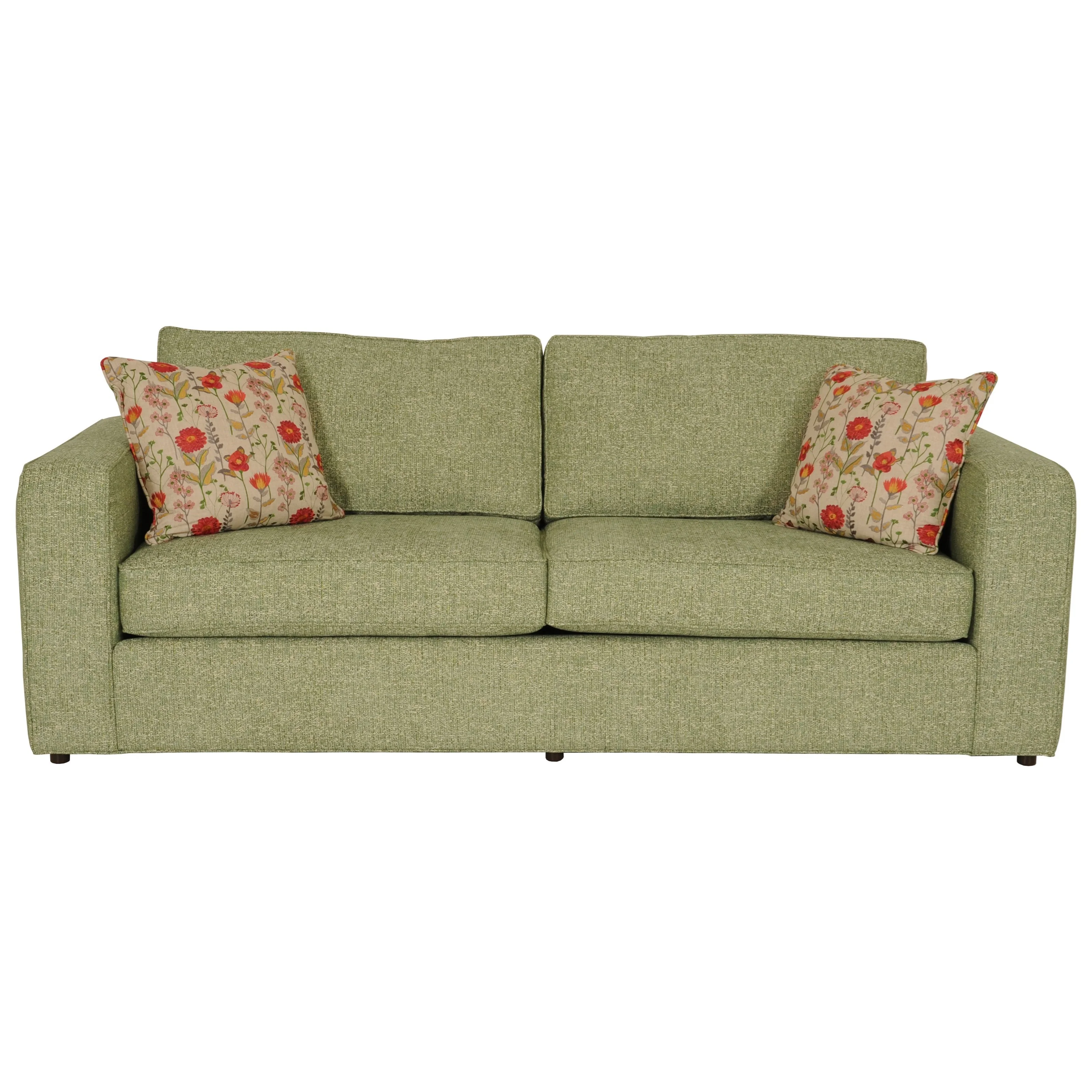 Norwalk Milford 84380 Contemporary Long Sofa with Track Arms Wayside